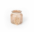 Porta Velas de Vidrio con Cordon y Colgante
