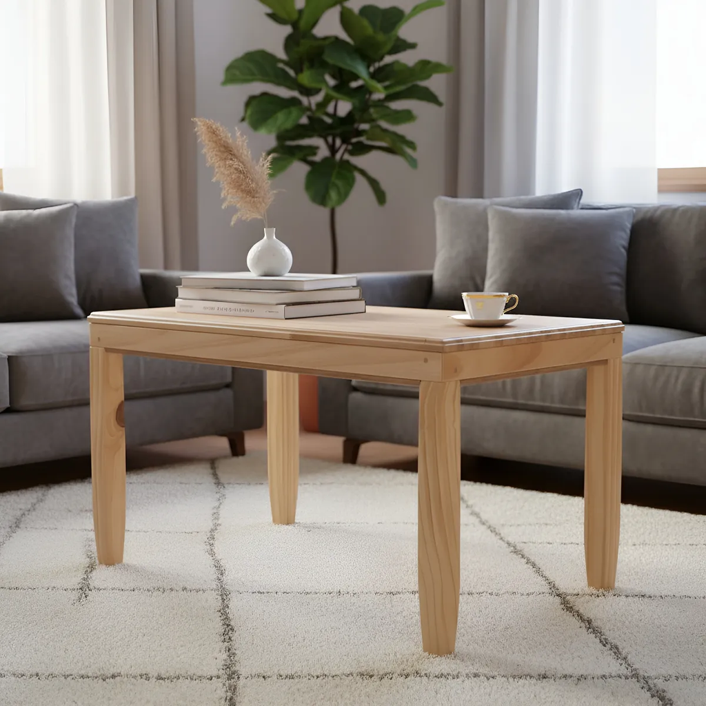 Mesa Ratona Elevable de Madera con Baúl