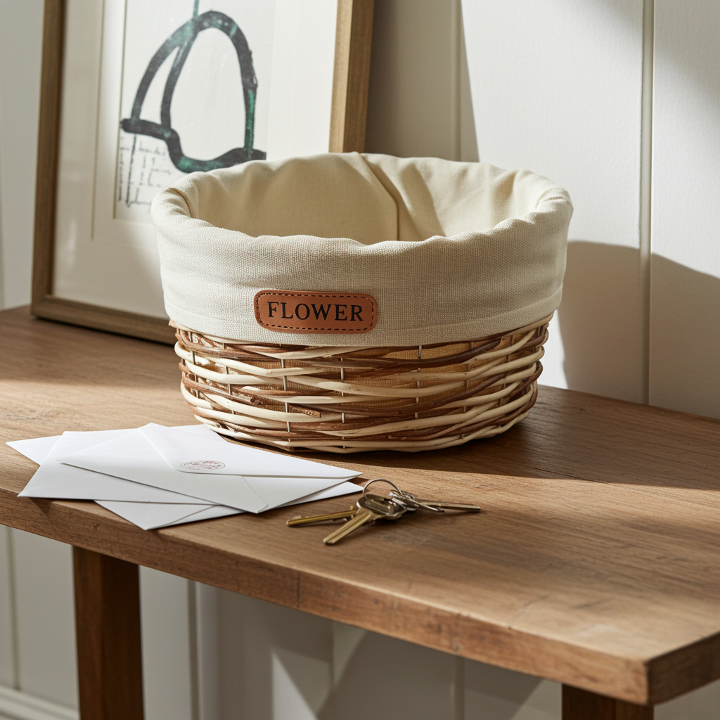 Cesta Organizadora Circular con Tela