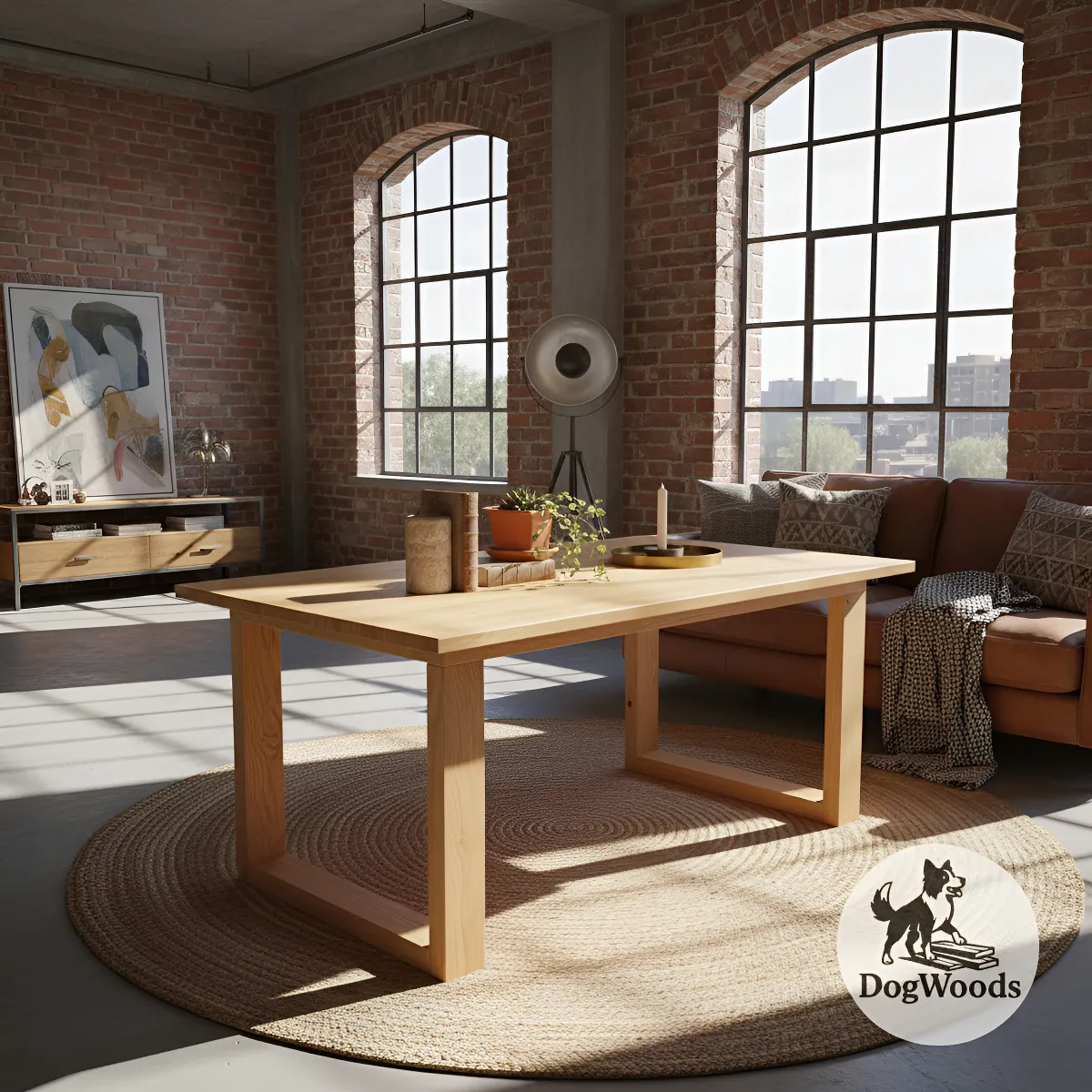 Mesa Ratona Industrial en Eucalipto