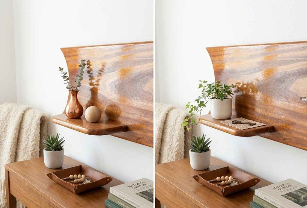Reloj de Pared Flecha Curva con Estante