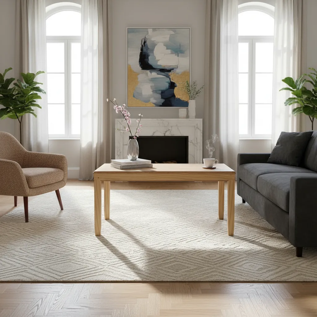 Mesa Ratona Elevable de Madera con Baúl