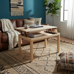 Mesa Ratona Elevable de Madera con Baúl