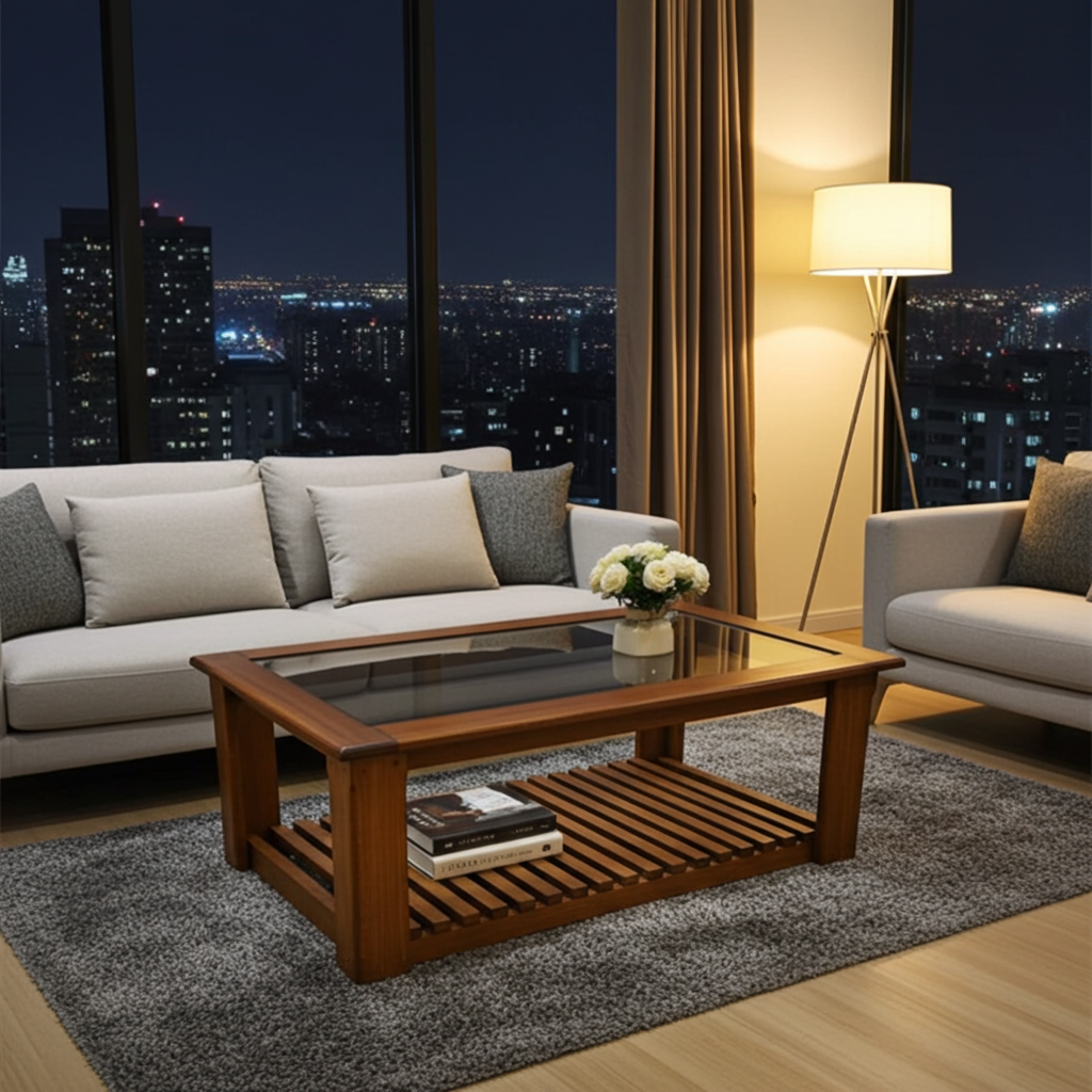 Mesa Ratona con Vidrio