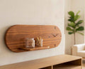 Reloj de Pared Oval con Estante