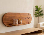 Reloj de Pared Oval con Estante