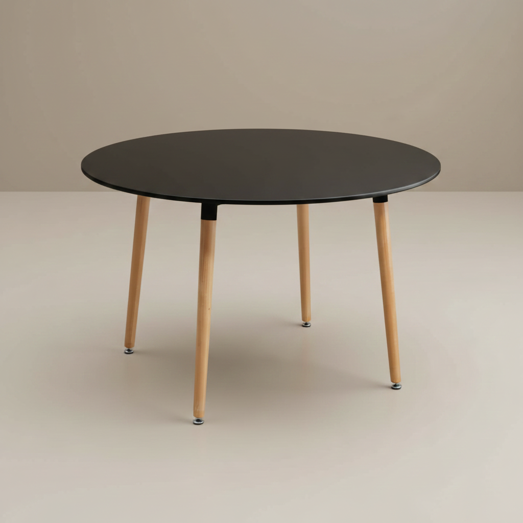 Mesa Milan Circular Negra