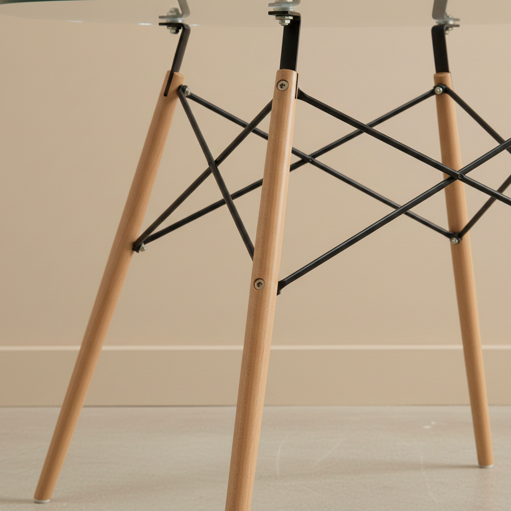 Mesa Eames de Vidrio Circular